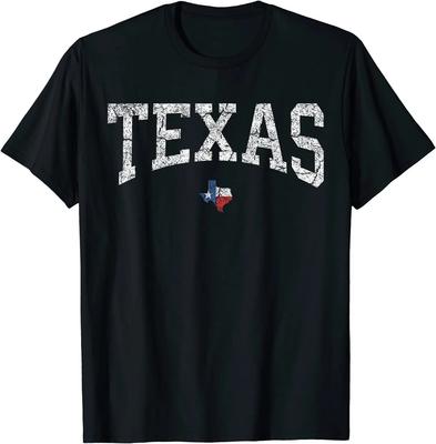 Texas State Map Flag Distressed USA Unisex Gift for Lover T-Shirt S-5XL