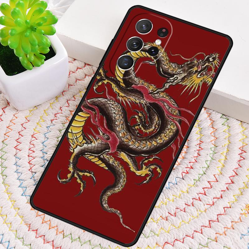 Legendary Chinese Dragon Silicone Phone Case For Samsung Galaxy Note 10 Pro S26 S25 S24 S23 S22 S21 Plus S25Ultra Capa Cover
