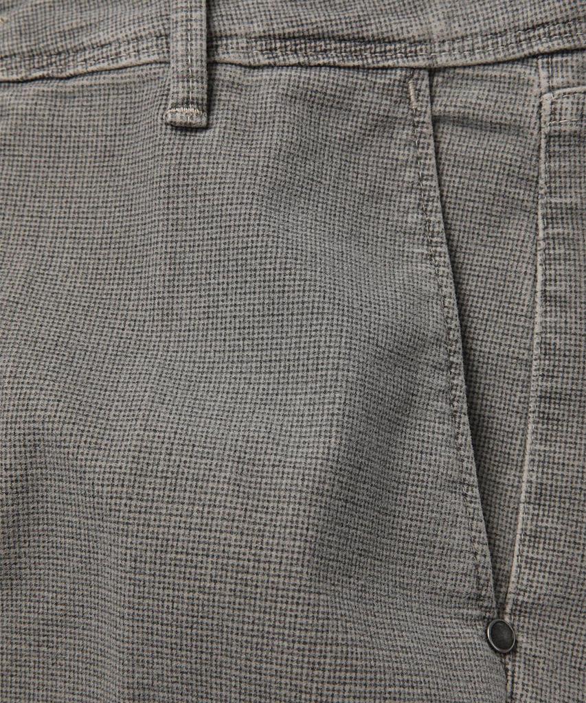 PANICALE Regular Slim Fit Dyed Texture Cotton Pants [Brown]