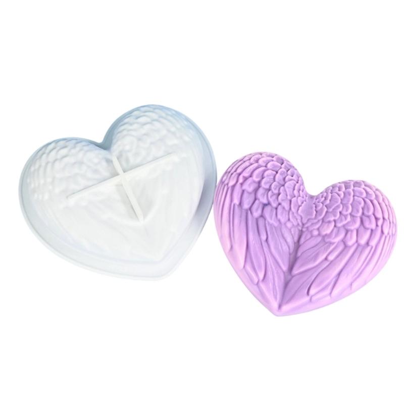 

Food Grade Silicone Heart Shape Mould With Detachable Wing For Baking Mousses Cake And Crafting Candle Special Event 1