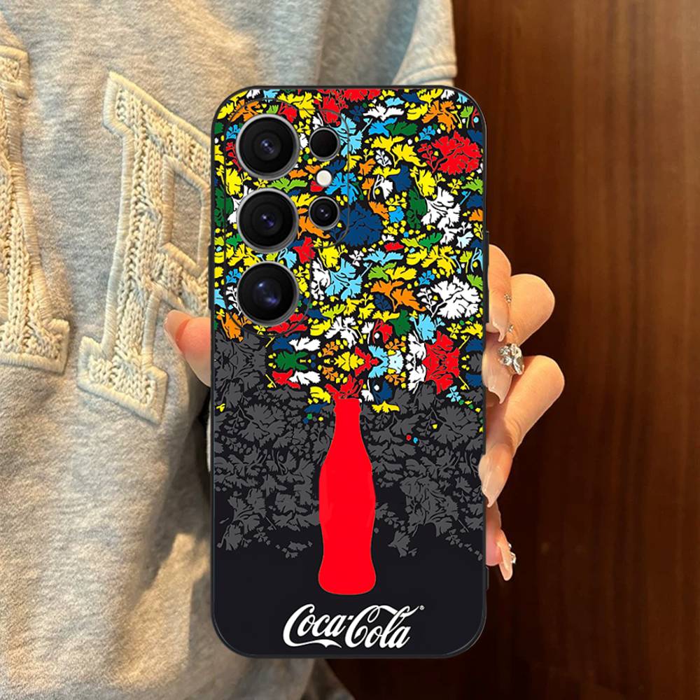 Hot C-Coca Drinks C-Cola Phone Case For Samsung S 24 Fe 25 Ultra Plus 20 Lite 21 30 22 23 24 22 Ultra 5G Fundas