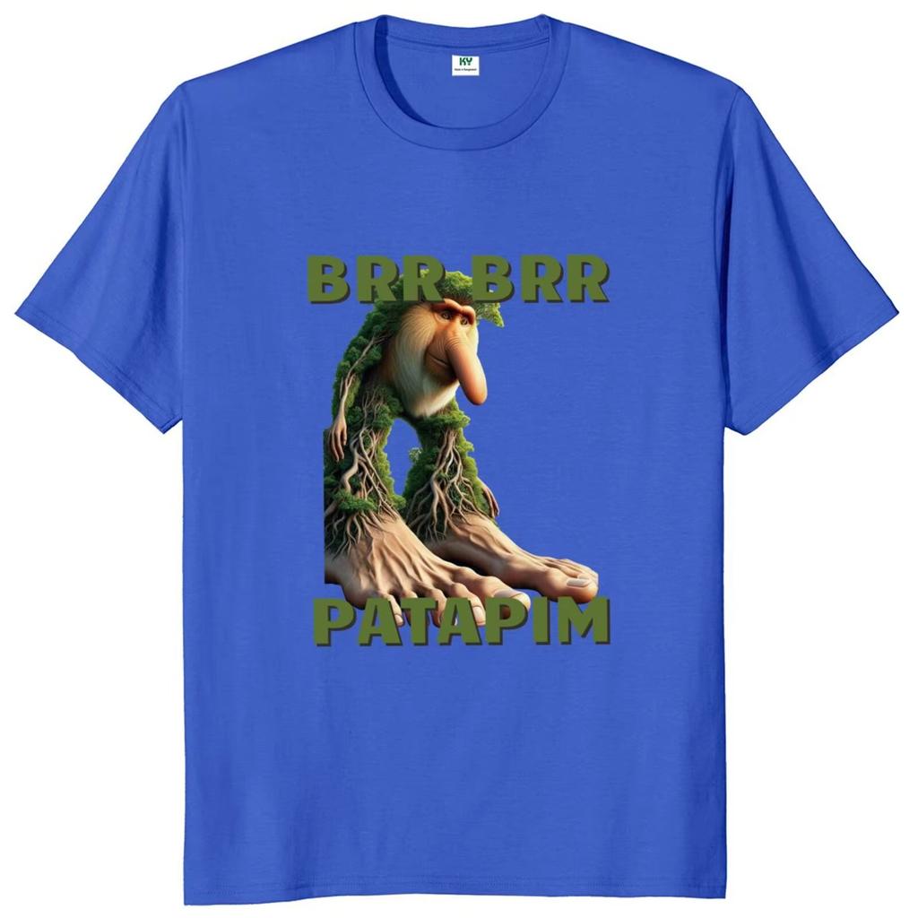 Brr Brr Patapim T Shirt Funny Italian Brainrot Meme Y2k Men's Women Cotton Streetwear Oversize Loose Casual Tee Top Short Sleeve