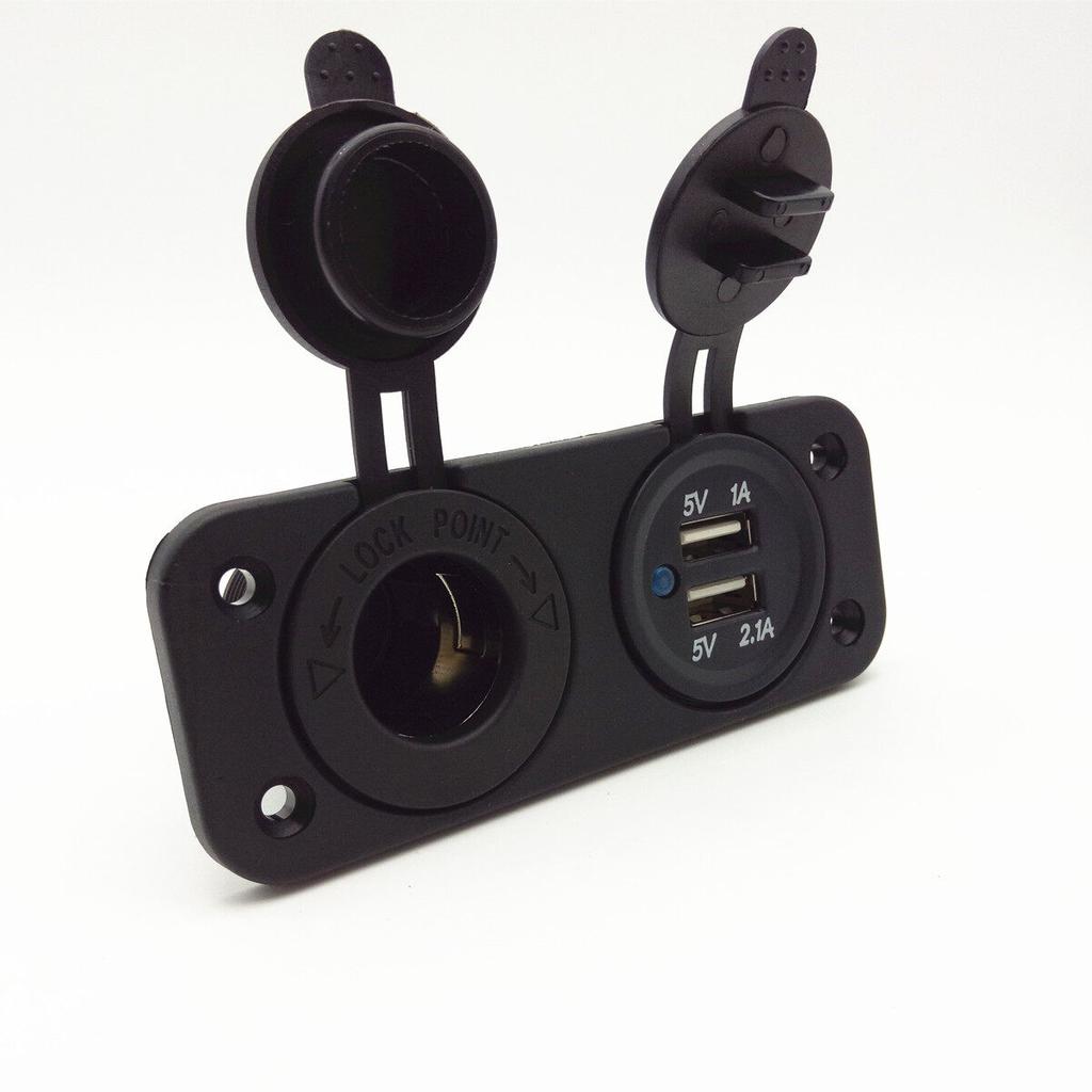 12V 24V Wohnmobil Caravan Dual USB Buchse Adapter Ladegerät Zigarettenanzünder UK