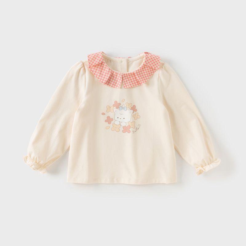

[Same Style as in the Mall] David Bella Kidsren s Long-Sleeved T-Shirt 2026 Spring New Style Sweet Casual Top for Girls