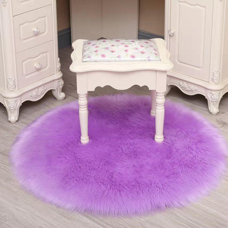 Nordic Heart-Shaped Plush Carpet - Thick Imitation Wool for Bedroom or Bay Window