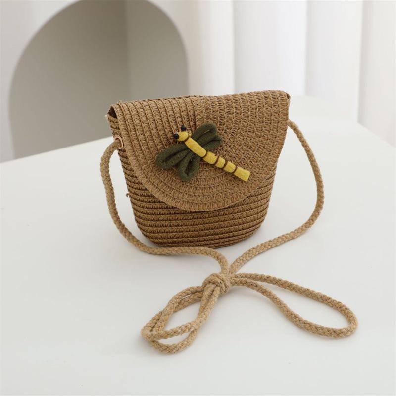 Summer children's bag women's pastoral straw bag woven bag new cute fashion girl crossbody straw bag