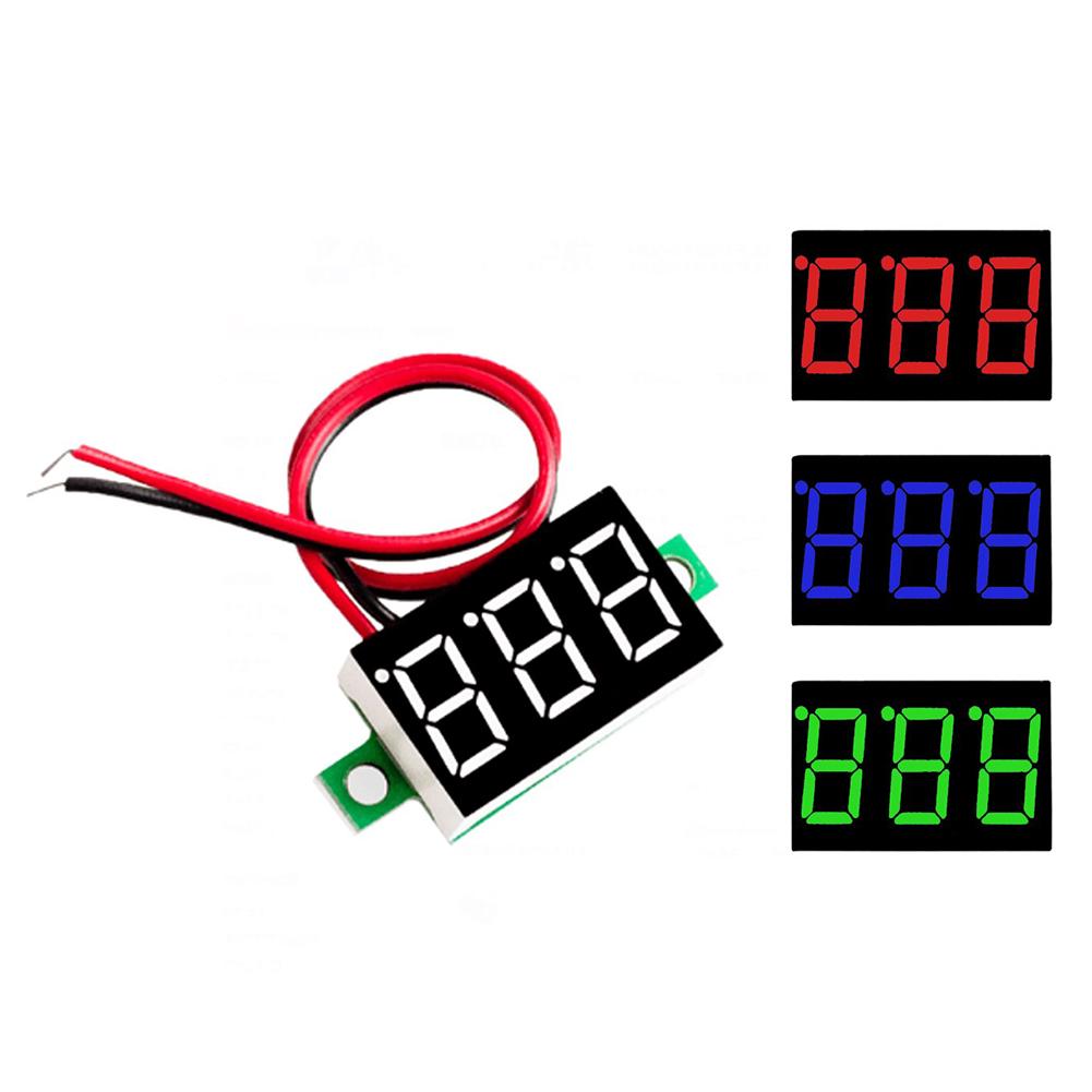 0.36 Inch LED Digital Mini Voltmeter 2 Wires DC 4.5V-30V Volt Meter Gauge Blue/Red/Green LED Display Voltage Panel Meter