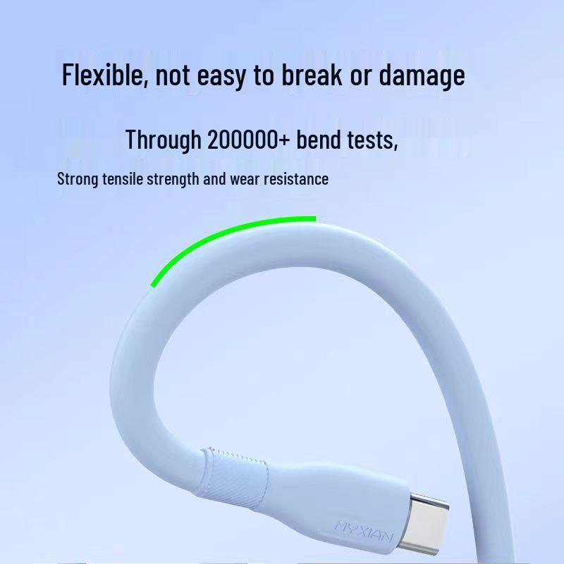 Soft Rubber Fast Charging USB Cable for Android, Apple, Type-C, Xiaomi, Huawei