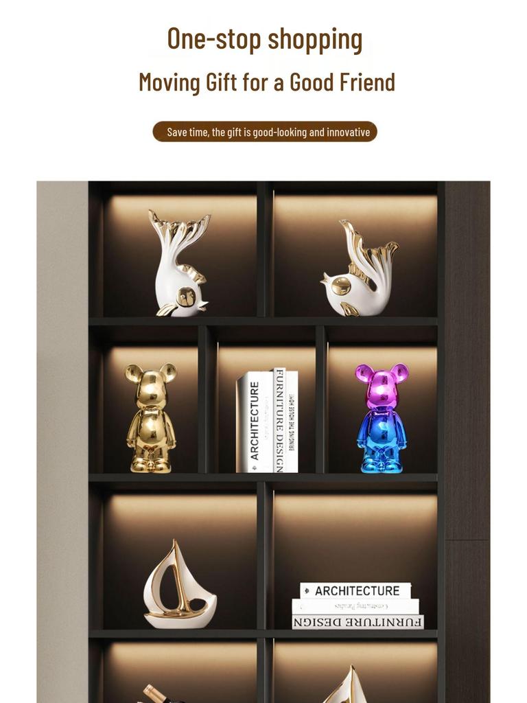 Smooth Sailing Ship Wine Cabinet Ornament Set - Luxurious Home & Office Decor
