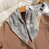 Spring and Autumn new floral jungle double-sided printed silk scarf women's fashion high-end herringbone silk wool scarf