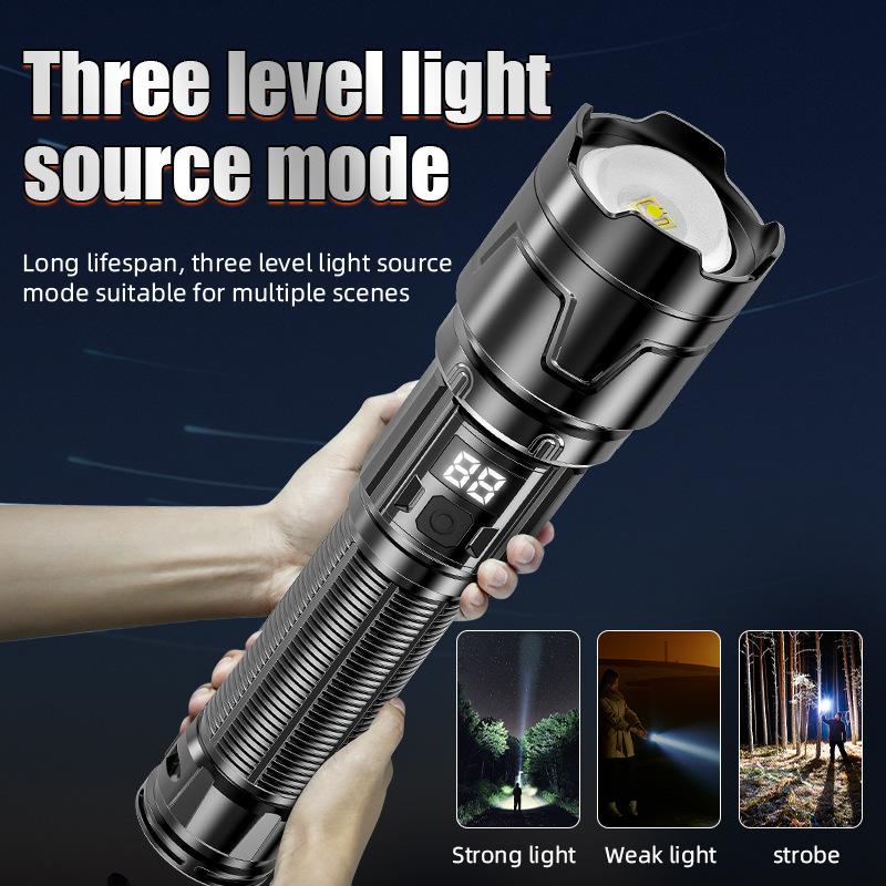 High Performance Magnetic Attachment Digital Readout Telescopic Zoom Intense Light LED Lamp IP44 Waterproof  Extended Outdoor