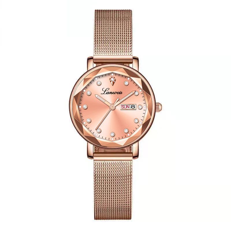 Ultra-Thin Women s Fashion Quartz Watch with Waterproof Milanese Mesh Strap