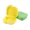 Portable Colored Fake Teeth Storage Boxes Tooth Retainer Mouth Guard Denture Storage Plastic Box Oral Household Hygiene Supplies.