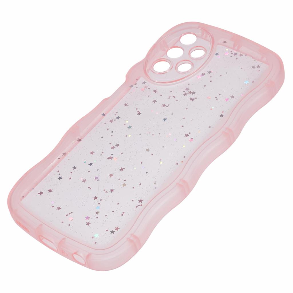 JTW Series for Samsung Galaxy A23 4G/A23 5G (Global Version) Case Glitter Stars TPU Phone Cover Wavy Edge