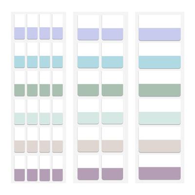 Notebook Page Label Solid Color Index Label Mark Stickers Self-adhesive Categorized Label Marker Paper for Diary Agenda Planner