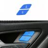 Blue Aluminum Car Inner Door Lock Button Sticker - For Benz GLE GLS Trim