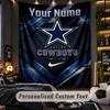 TapestryDallas Cowboys Custom Name Text Personalized Wall Hanging Tapestry Home Wall Decor
