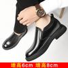 New Men's Big Head Leather Shoes Men's Inner Height Increase 8cm British Foot Cover Height Increase Shoes Genuine Leather Business Dress Leathe