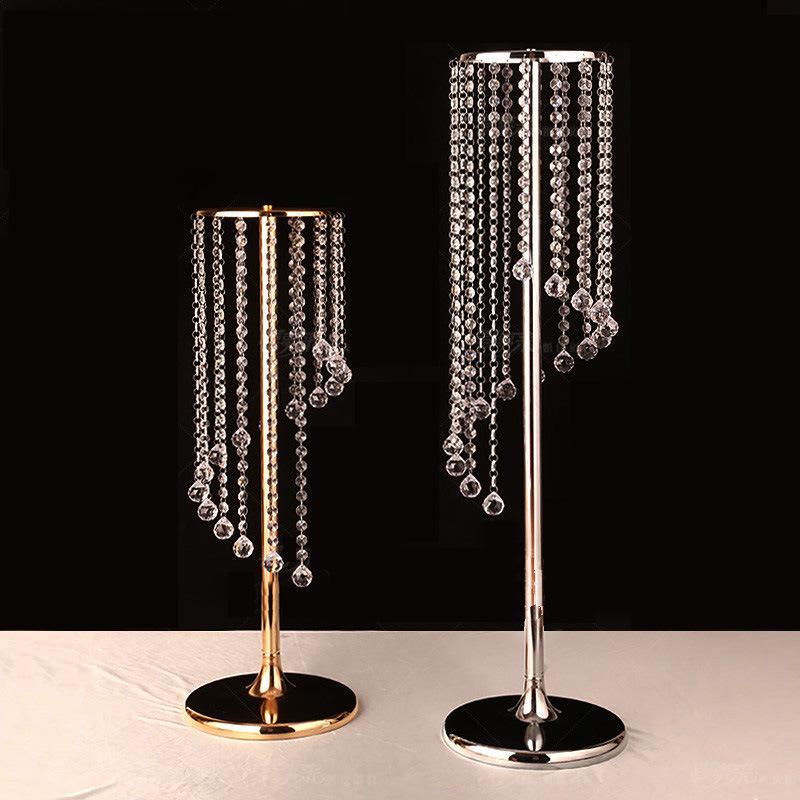 Golden Iron Wedding Flower Stand Ornament for Hotel and Home Decor