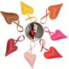 1pc PU Leather Irregular Heart Decoration, Various Colors, Bag, Backpack and Wallet Pendant, Car Ornament Keychain Pendant, Women's Accessories