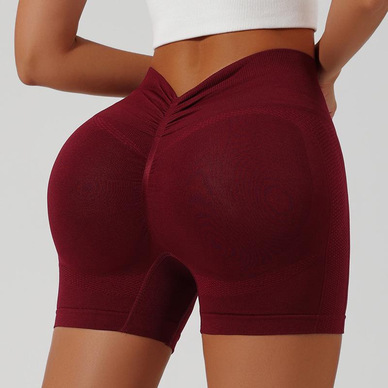 Seamless Peach Lift Yoga Shorts: Abdominal Tightening Three-Quarter Fitness Pants for Women