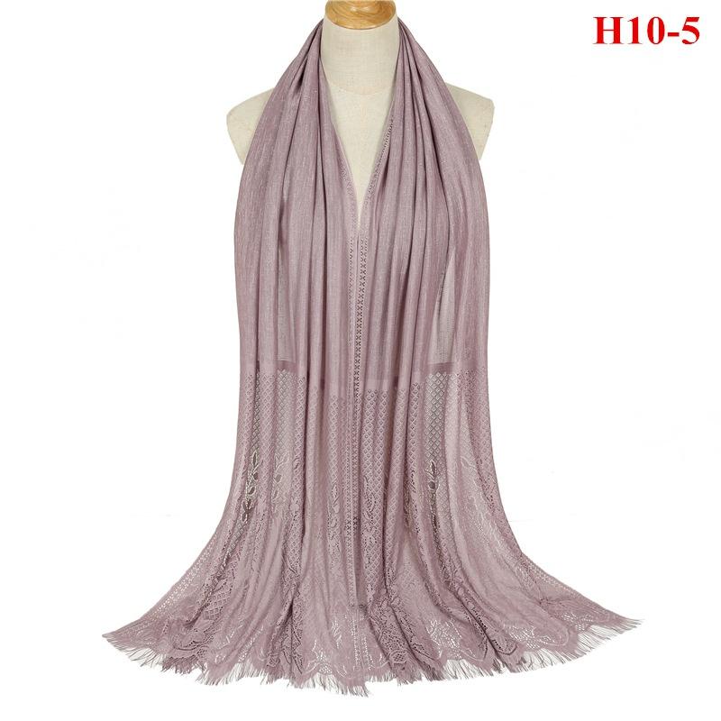 Spitzen-Patchwork Damen Malaysischer Schal Wickeltuch Muslimischer Hijab Kopftuch Sommer Islamischer Langer Schal