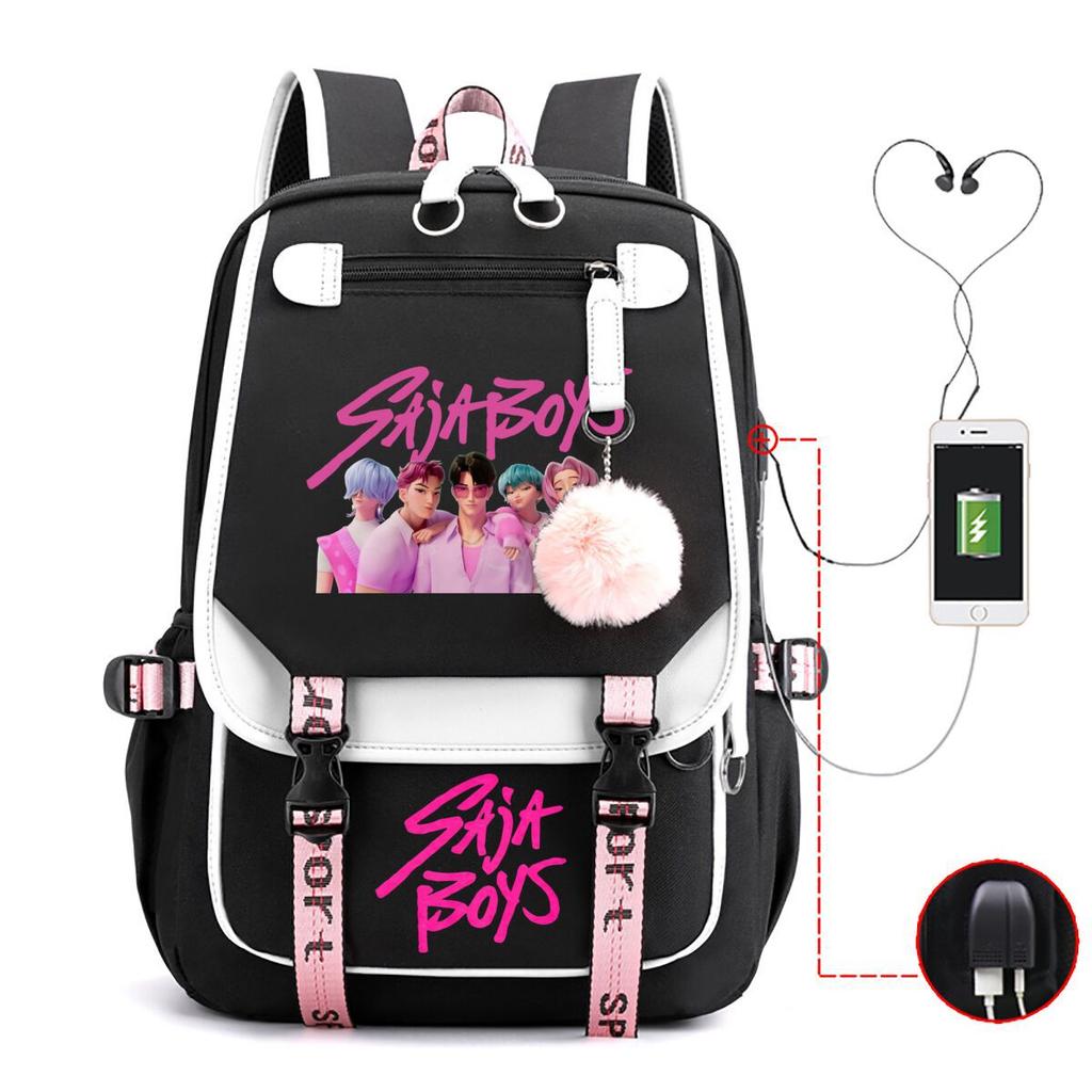Anime Cartoon Printing High Value Student Spine Protection Schoolbag Going Out Leisure Backpack With Usb