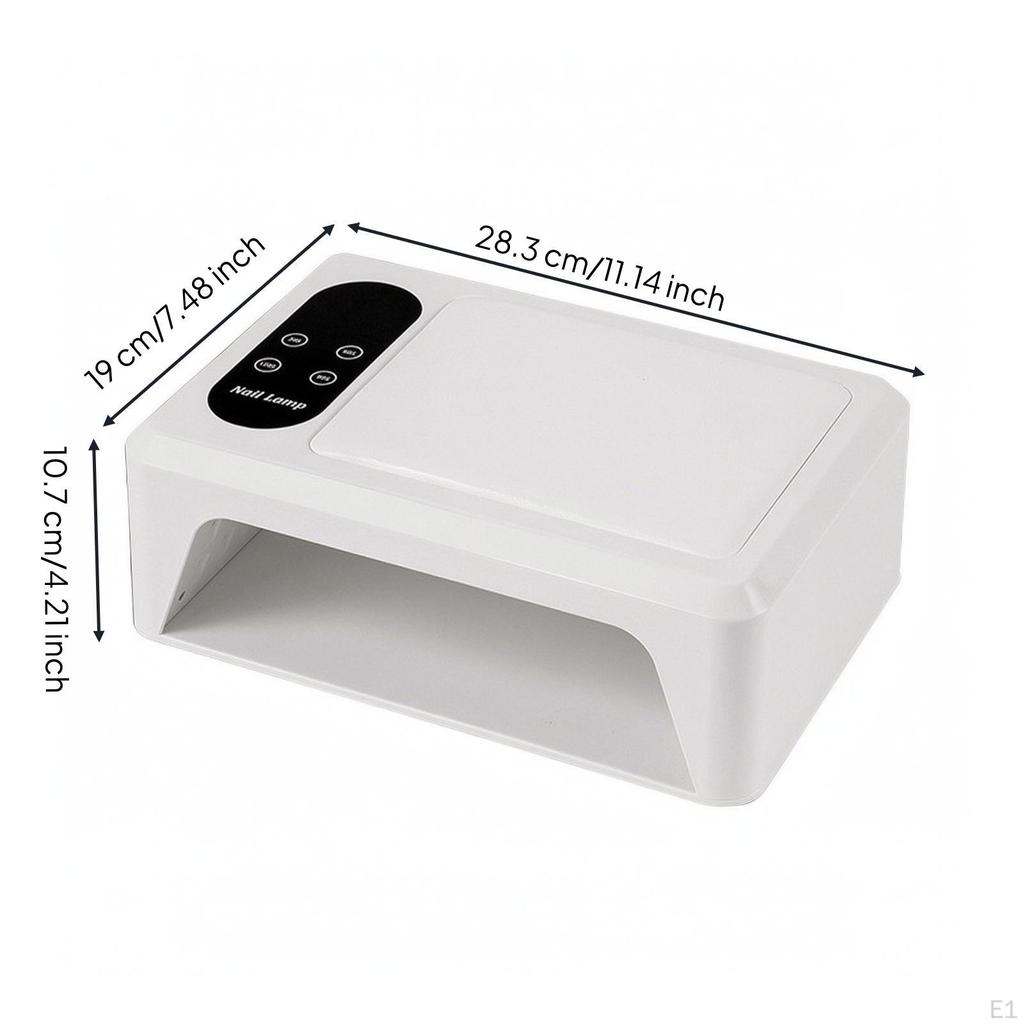Manicure Curing Lamp Spacious 380W LED Nail Timer Settings for Home Enthusiasts