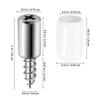 20Pcs Nonslip Laminate Board Screws with Rubber Sleeve Self-Tapping Truss Head Fasteners for Wardrobe Shoe Cabinet Bookcase DIY