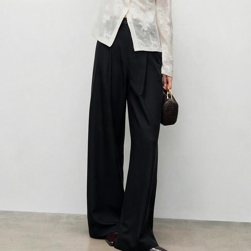 La Chapelle Women's High-Waist Wide-Leg Trousers