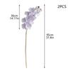 2 Pcs Orchid Artificial Flowers 37 Inch Realistic Fake Orchid Stem for Home Decor Party Wedding Decor