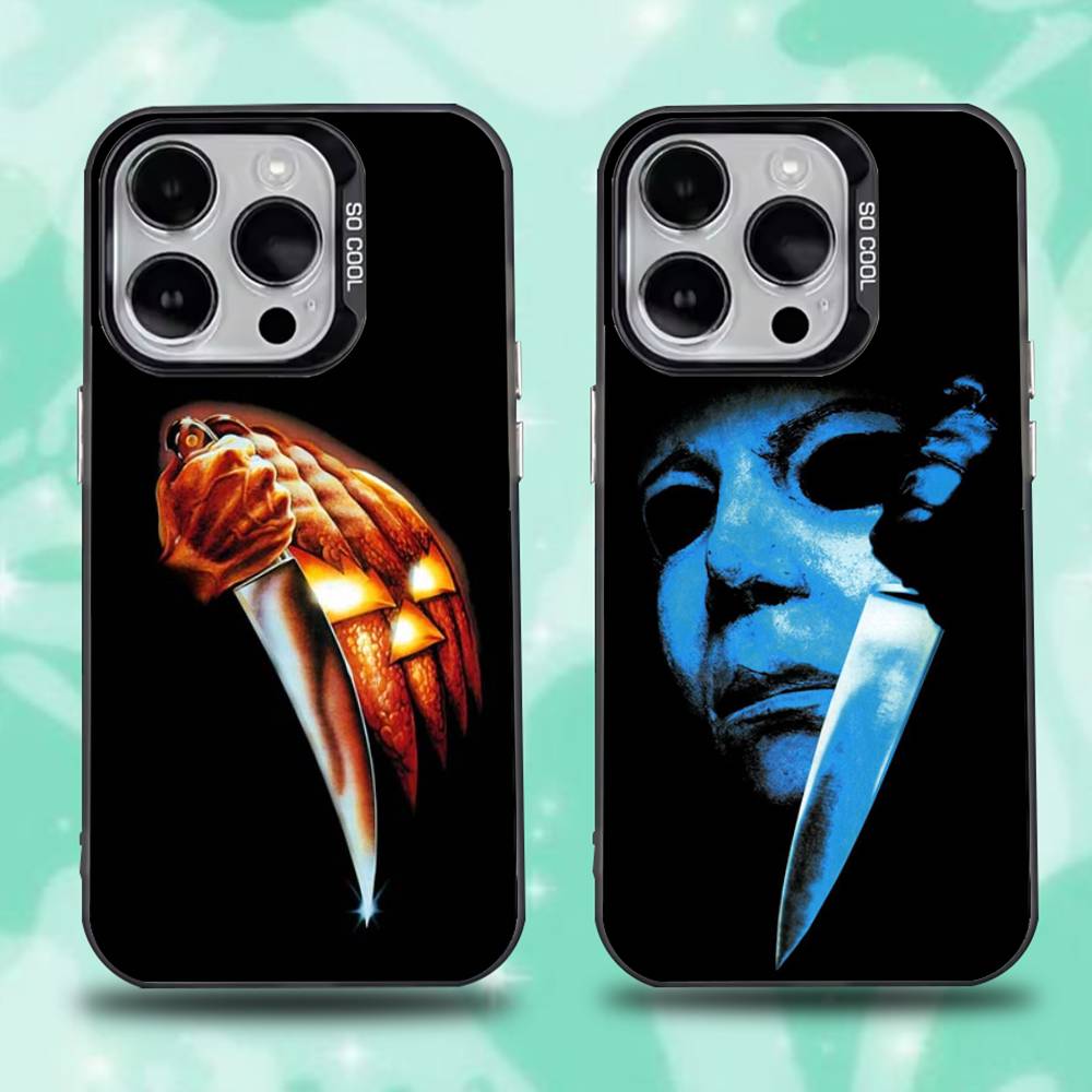 H-Halloween Michael Myers Phone Case For iPhone 16,15,14,13,12,11,Pro,Max,Plus,Mini,XS,SE Anti Fall Black Matte Hard Bumper