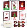 6pcs Mini Christmas Greeting Cards Merry Christmas DIY Folding Kraft Paper Card New Year Xmas Party Invitations Gifts Postcard