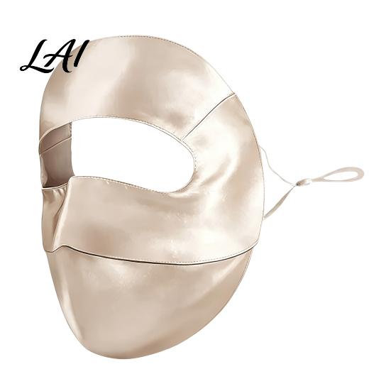 Outdoor Sports Face Guard Silk Full Mask for Women Breathable UV Protection Sun Shield Protective Veil Hiking with Adjustable Straps Running