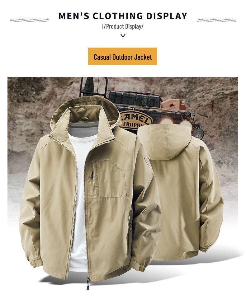 Men's High-End Windproof Fleece Jacket - Autumn/Winter Casual Outdoor Workwear