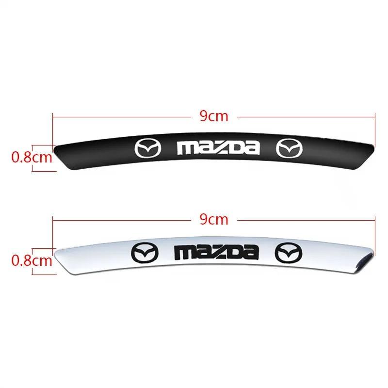 4Pcs Aluminum Wheel Stickers Decals for Mazda 3 6 CX-3 CX-5 CX-8 F CX-30 MX-5 Sport Car Rim Badge Decor Exterior Accessories