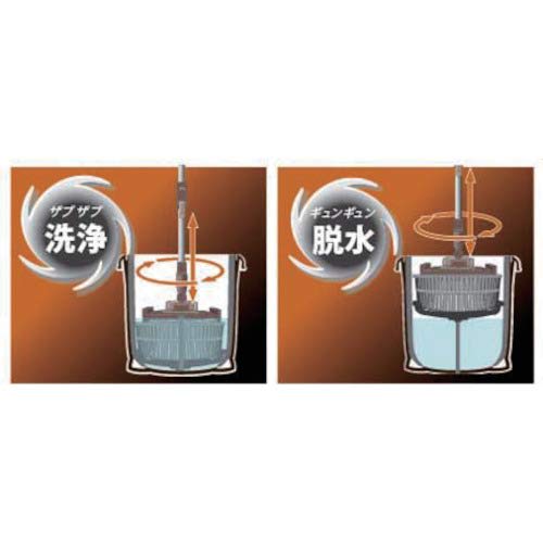 Azuma Industrial Azuma Rotating Mop, Spare Tornado Square Type, 34cm Wiping Width, Single-Layer Dehydration and Cleaning, TSM-SQA57