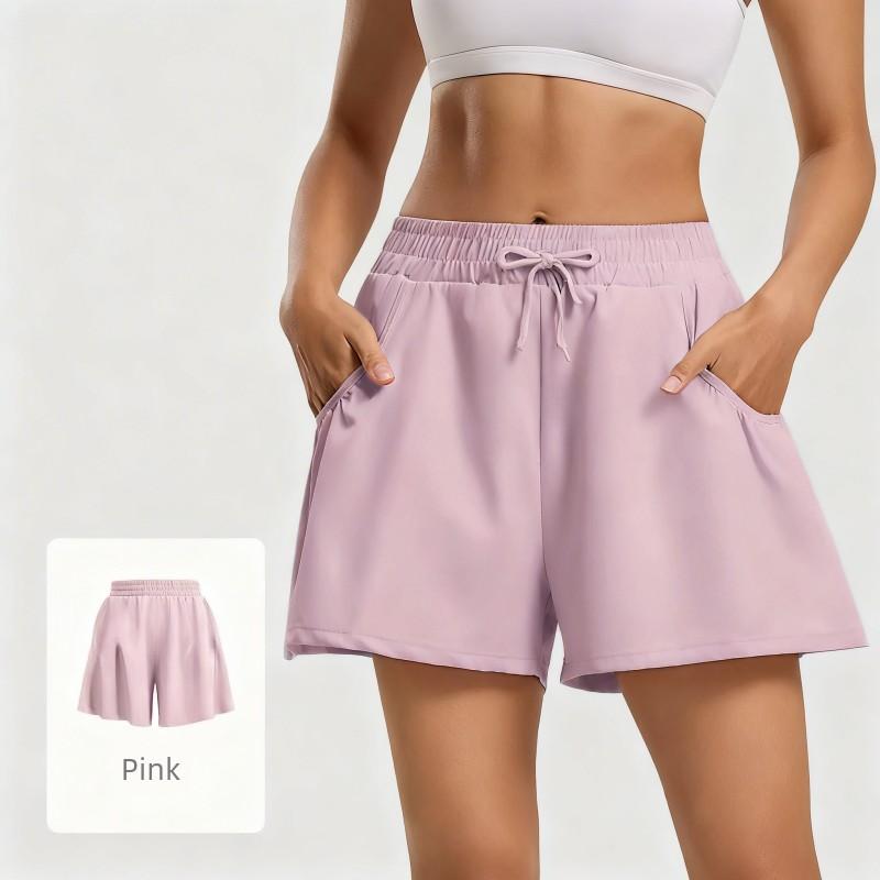 Women's Summer Thin Marathon Sports Shorts, Two-In-One Design, Anti-Exposure, Slimming, Track and Field Running Shorts