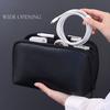 Portable Wire USB Charger Organizer Bag Travel Earphone Powerbank Data Lines Storage Pouch PU Large Capacity Mouse Cable Bag