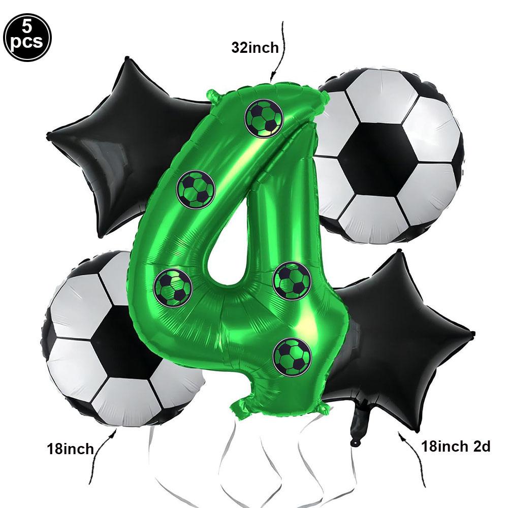 Football Balloon Birthday Decoration Boy Digital Balloon Football Trophy Aluminum Foil Balloon Birthday Party FestivalDecoration