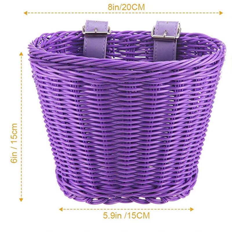 Lishi Kids Imitation Rattan Bicycle Basket
