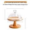 Round Dessert Tray with Transparent Lid - Fruit Tasting Display Cover