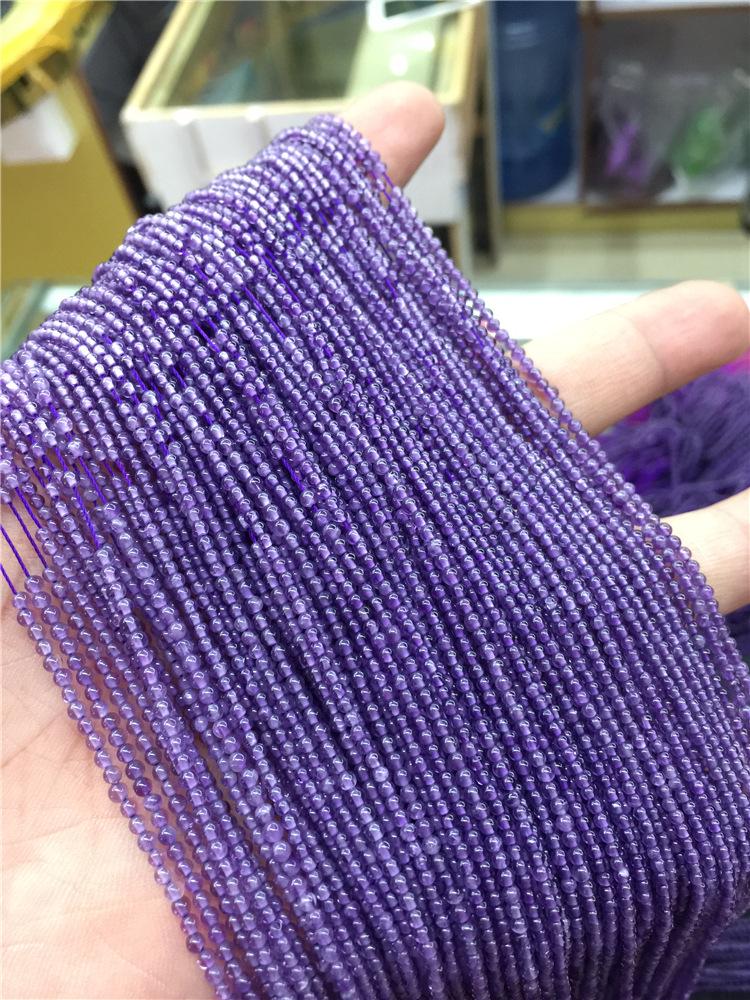 2mm Raw Amethyst Round Beads - DIY Matching Garnet, Lapis Lazuli, Nan Hong