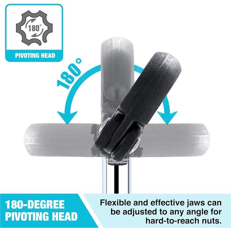 SHGO-11" Adjustable Basin Wrench, 3/8"- 1-1/4" Capacity For Under Sink Tap Nut Spanner, Plumbing Tool