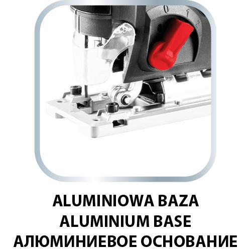 600W jigsaw, stroke rate 800-3000 min-1, with body handle