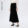 Lancy Women's Velvet Long Skirt