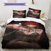 Angel Wings Fantasy Custom Name Pattern Bedding Quilt Set Quilt Cover Pillowcase Home Birthday Gift(1 * duvet cover + 2 * pillowcase, without core)