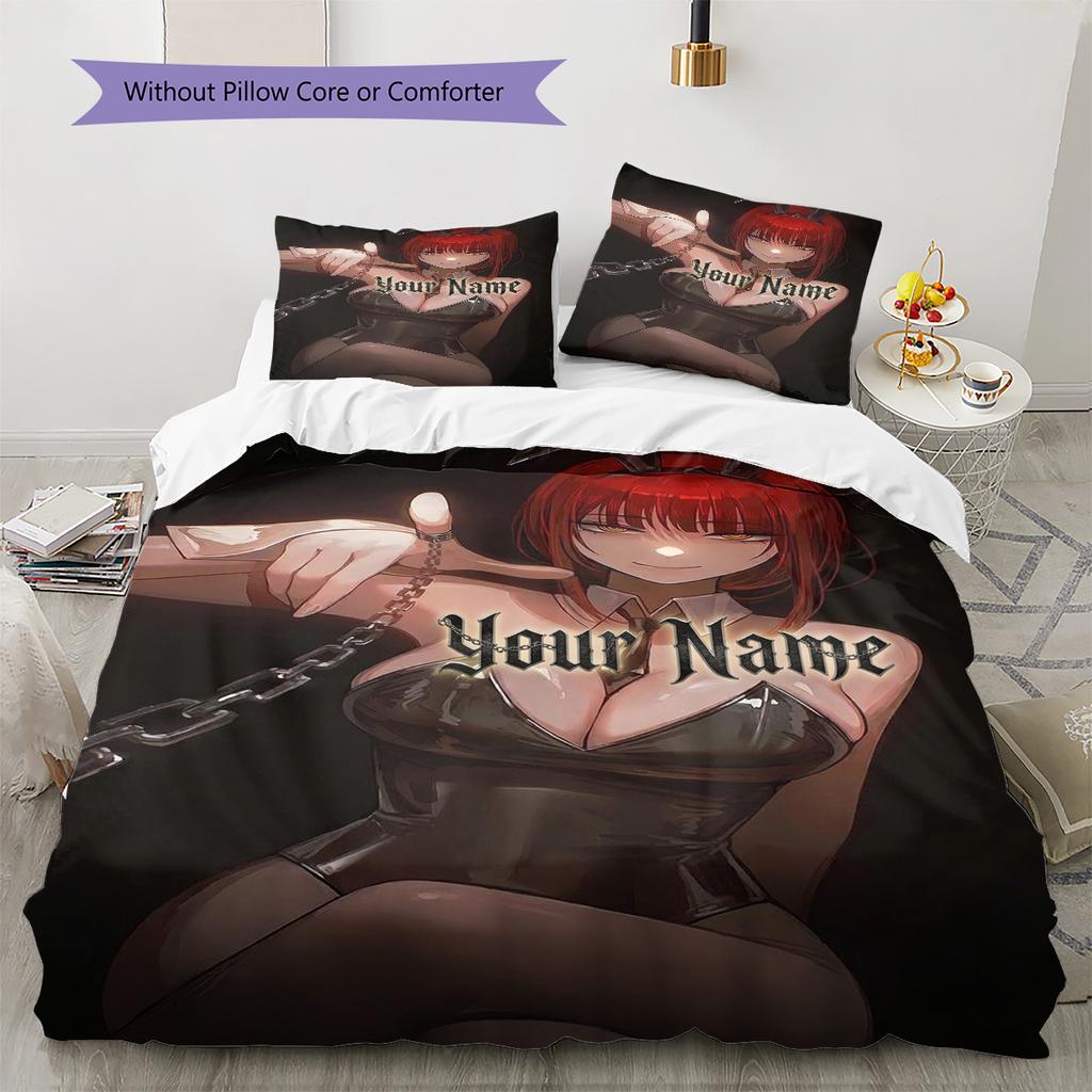 Angel Wings Fantasy Custom Name Pattern Bedding Quilt Set Quilt Cover Pillowcase Home Birthday Gift(1 * duvet cover + 2 * pillowcase, without core)