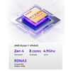 AOOSTAR GEM12 Max Mini PC Barebone (Brak pamięci RAM Brak dysku SSD), AMD Ryzen 7 8745HS 8 rdzeni Maks. 4,9 GHz