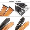 Vintage Leather Watch Band 44mm 40mm 42mm 38mm Black Tan Cowhide Watch Strap Replacement for Smartwatch Wrist Bracelet Watches